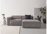 Ecksofa HOME AFFAIRE "Noord mit Kedernaht, Breite 234 cm, L-Form", grau, B:234cm H:71cm T:161cm, 94% Polyester; 6% Nylon, Sofas, Ecksofa, Cord, Struktur, Webstoff, mit Wellenunterfederung, Massivholzrahmen