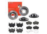 BREMBO Bremsensatz, Scheibenbremse Bremsensatz-Vorn und Hinten sg00000e7h Hinterachse Gelocht/innenbel. 299mm 28mm für Porsche