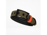 THE DOG IDEA Biothane Halsband Khaki neon orange S