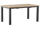 Gartentisch Panama ca. 210x90 cm Schwarz/Teakholz