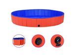 VidaXL Hunde-Pool rot 2 m, 30 cm