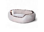 Tierlando LANA Hundebett Hundesofa M L XL Velours MEGA DICK SUPERWEICH creme 1 m, 30 cm, 90 cm