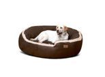 Tierlando LANA Hundebett Hundesofa M L XL Velours MEGA DICK SUPERWEICH braun 1 m, 30 cm, 90 cm