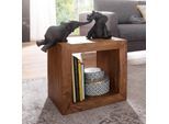 FineBuy Massivholz Sheesham Standregal Bücherregal Regal 44x44x33cm Cube