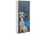 Mid.you , Mehrfarbig , Holzwerkstoff , 12 Fächer , 74x181.5x34 cm ,