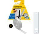Einlass-Gurtwickler SCHELLENBERG "Unterputz, inkl. Abdeckplatte weiß und Rollladengurt in grau oder weiß", weiß, 1 Stk., Gurtwickler, 13,5 cm Lochabstand für das Rollladensystem Maxi