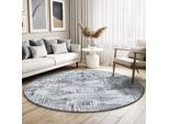 Teppich SANAT "Harmony 3215, auch als Läufer", hellgrau, H:12mm Ø:150cm, Kunstfaser, Teppiche, Teppich, Wohnzimmer, Kurzflor, modern, abtrakt, Schlafzimmer