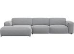 Ecksofa FLEXLUX "Lucera bequem und komfortabel durch hochwertigen Sitzaufbau, L-Form", grau (sophisto grau), B:319cm H:73cm T:171cm, 100% Polyester, Sofas, Ecksofa, modern & anschmiegsam, Kaltschaum, Stahl-Wellenunterfederung