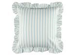 Kissenbezug TOM TAILOR HOME "Volant", hellblau, B:45cm H:1cm L:45cm, Polyester, Baumwolle, Polyester, Kissenbezüge, Kissenbezug, mit moderner Volant-Umrandung