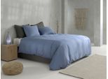 Bettwäsche ZO HOME "Zohome Baumwolle Mako-Satin Bettwäsche Satinado", blau (riviera blau), B/L: 155cm x 220cm, 1 Stk., 1 Stk., Mako-Satin, B/L: 80cm x 80cm, 1 Stk., Mako-Satin, Obermaterial: 100% Baumwolle, Bettwäsche, Bettwäsche, Bettwäsche aus 100% Baumwolle, hochwertige Mako-Satin, ab 135x200 cm.
