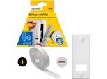 Einlass-Gurtwickler SCHELLENBERG "inkl. Abdeckplatte, Gurtführung, Rollladengurt grau oder weiß", weiß, 1 Stk., Gurtwickler, Unterputz Gurtwickler 10,5 cm Lochabstand für das Rollladensystem Maxi