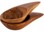 Dipschale APS "OLIVE", braun, B:8cm H:2,5cm L:12,5cm, Holzwerkstoff, Schüsseln, Dipschale, geöltes Olivenholz, jedes Teil ein Unikat