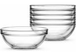 Schale VAN WELL "Chefs, 6 Stück", transparent, H:5,3cm Ø:12cm, Glas, Schüsseln, Schale, stapelbar, spülmaschinen- und mikrowellengeeignet