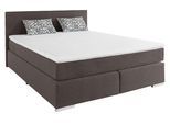Boxspringbett COTTA "Simba", braun (grau), L:209cm, Komplettbetten, Boxspringbett, wahlweise mit oder ohne Matratze und Topper bestellbar
