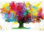 Deco-Panel REINDERS "Coloured Tree", bunt (farbe bild(er): bunt), B:90cm H:60cm, MDF, Papier, Bilder