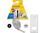 Einlass-Gurtwickler SCHELLENBERG "inkl. Abdeckplatte, Gurtführung, Rollladengurt grau oder weiß", grau, 1 Stk., Gurtwickler, Unterputz Gurtwickler 10,5 cm Lochabstand für das Rollladensystem Maxi