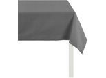 Tischdecke APELT "4362 Rips - UNI" Gr. 1, grau (dunkelgrau), Ø:170cm, Baumwolle, Polyester, Tischdecken, Tischdecke, Wasser- und Schmutzabweisend