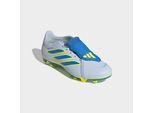 Fußballschuh ADIDAS PERFORMANCE "PREDATOR CLUB, FESTE/GEMISCHTE BÖDEN, UMSCHLAGBARE ZUNGE", Damen, Gr. 40, crystal sky, ray blau, team solar gelb 2, Synthetik, Schuhe Fußballschuh, für viele verschiedene Böden geeignet