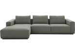 Ecksofa MUSTERRING "JustB PM200, mit Holzrahmen in schwarz", turtle, B:316cm H:78cm T:166cm, 94% Polyester, 6% Nylon, Sofas, Ecksofa, Anreihsofa rechts & Longchair links, mit Armlehnen, inkl. Rückenkissen
