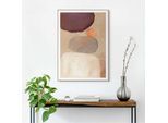 Bild mit Rahmen REINDERS "Pebble Play", braun (farbe bild(er): braun), B:50cm H:70cm T:2,2cm, Holzwerkstoff, Bilder, Bild mit Rahmen