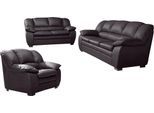 Polstergarnitur COTTA "Casino, Sofa Set, 3-2-1 Sitzer, Wohnzimmer Garnitur", braun, H:88cm T:92cm, FSC-zertifizierter Holzwerkstoff, Sitzmöbel-Sets, Polstergarnitur, Sessel, 2-Sitzer, 2,5-Sitzer, hohe Rückenlehne