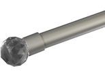 Gardinenstangen-Endstück LIEDECO "Power", grau (aluminiumfarben), Ø:3,5cm, Gardinenstangenendstücke, Gardinenstangen-Endstück, für Gardinenstangen Ø 20 mm
