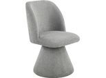Esszimmerstuhl HELA "BARI II Drehstuhl", grau, grau, grau, B:54cm H:84cm T:61cm, Polyester, Stoff, Stühle, Esszimmerstuhl, 360 drehbar, Polsterfuß, Webstoff, fest gepolstert