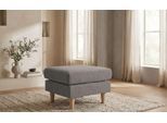Polsterhocker HOME AFFAIRE "Arellano, Breite 63 cm", cappuccino, B:63cm H:47cm T:63cm, 100% Polyester, Hocker, Polsterhocker, klassisches Design, mit Massivholzfüßen, Webstoff fein, Chenille