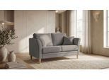 2-Sitzer HOME AFFAIRE "Arellano, Breite 155 cm", cappuccino, B:155cm H:87cm T:86cm, Sofas, 2-Sitzer, klassisches Design, 2 Zierkissen inklusive, Webstoff fein, Chenille