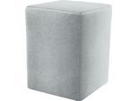 Hocker "LOOKS XX", silber, B:38cm H:47cm T:38cm, 100% Polyester, LOOKS BY WOLFGANG JOOP, Hocker, Hocker, kubische Form, ideal als Fußablage