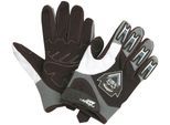 Motorradhandschuhe ROLEFF "RO 54" Gr. L, weiß (schwarz, grau, weiß), Handschuhe, L, Kunstfaser, Motorradhandschuhe, mit Weitenverstellung und Polsterung