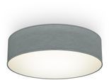 B.K.LICHT LED Deckenleuchte, grau, 2, Ø 38cm H: 10cm, 1 Stk., Leuchten, Deckenlampe, Textil Lampenschirm, E27, Schlafzimmer, Wohnzimmer, LED Deckenleuchte
