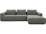 Ecksofa MUSTERRING "JustB PM200, mit Holzrahmen in schwarz", turtle, B:316cm H:78cm T:166cm, 94% Polyester, 6% Nylon, Sofas, Ecksofa, Anreihsofa links & Longchair rechts, mit Armlehnen, inkl. Rückenkissen