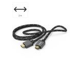 HAMA HDMI-Kabel "Ultra High Speed HDMI™-Kabel, Ultra-HD 7680 x 4320 (8K), Aluminium", schwarz, 200cmcm, Kabel, Lizenziert für HDMI™ Ultra High Speed, lizenziert von/durch: HDMI.org, HDMI-Kabel