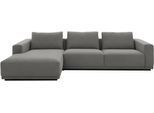 Ecksofa MUSTERRING "JustB PM200, mit Holzrahmen in schwarz", anthrazit, B:316cm H:78cm T:166cm, 94% Polyester, 6% Nylon, Sofas, Ecksofa, Anreihsofa rechts & Longchair links, mit Armlehnen, inkl. Rückenkissen