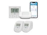 HOMEMATIC IP Smart-Home-Zubehör "Bundle Heizen für 2 Heizkörper + Wandthermostat", weiß, B:28,5cm H:32cm T:40,5cm, Smart-Home-Stationen, Smart-Home-Zubehör