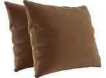 Sofakissen HOME AFFAIRE "Viva", braun (chocco), B:50cm H:50cm T:8cm, 100% Polyester, Polsterauflagen, Sofakissen, 2er Kissen-Set wahlweise in zwei Größen