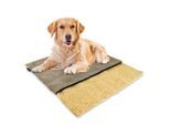 Rohrschneider mümmi Hundematte Hanf, abnehmbarer Cordbezug taupe 50 cm, 2 cm, 44 cm