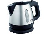TEFAL Wasserkocher "BI8125", schwarz (gebürsteter edelstahl, schwarz), B:23cm H:19cm T:18cm, Wasserkocher, Kabellos, 360 Sockel, Trockengeh- / Überhitzungsschutz