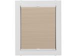 Wabenplissee SUNLINES "One Size Style Honeycomb VD", beige (beige, weiß, weiß), B:70cm H:160cm, Obermaterial: 85% Polyester, 15% sonstige Fasern, Plissees, Zubehörfarbe weiß, zum Klemmen