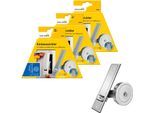 Einlass-Gurtwickler SCHELLENBERG "für das Rollladensystem Maxi, Lochabstand 16 cm, Unterputz-Montage", silber (silberfarben), B:50cm, Gurtwickler, für Rollladengurte mit 23 mm Breite