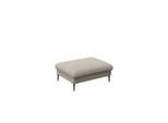 Pouf FLEXLUX "Salino, Fußhocker, Sitzhocker, Polsterhocker", beige (natural), B:97cm H:43cm T:76cm, 100% Polyester, Poufs, Pouf, Kaltschaum & Stahl-Wellen, Füsse Schwarz