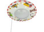 NIERMANN Deckenleuchte "Baustelle, Kinderlampe, Kinderzimmer", bunt (multi color), 1, Ø 54cm H: 11cm, 1 Stk., Leuchten, hochwertiger Druck auf kompletter Oberfläche, Kinderlampe