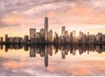Fototapete LIVING WALLS "Designwalls Skyline New York 2", bunt (bunt, beige, gelb), B:3,5m L:2,55m, Vlies, Tapeten, Vlies, Wand, Schräge, Decke