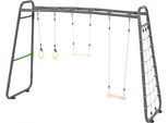 Schaukelkombination EXIT "GetSet Monkeybar MB310", grau, Schaukeln, KinderB:379cm H:248cm T:115cm, Stahl, B:379cm H:248cm T:115cm