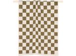 Strandtuch PAD "CHESS", grün (olive), B:100cm L:180cm, Frottee, Frottee, Handtücher, Made in Europe, modernes Karo Design