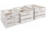 Kiste ZELLER PRESENT, weiß, Paulownie, Aufbewahrungsboxen, Kiste, (3er Set)