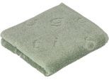 Badetuch BUGATTI "Trentino", grün (soft grün), B:67cm L:140cm, Walkfrottier, Baumwolle, Handtücher, Badetuch, all over Logoeinwebung
