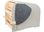 Spielzeugtruhe SMALL FOOT "Wildlife Elefant", grau, Aufbewahrungsboxen, Kinder, B/H/T: 63cm x 41cm x 51cm, Elefant, Filz, Holzwerkstoff, mit Sitz und Rollen, B:63cm H:41cm T:51cm