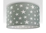 PACO HOME Deckenleuchte "Capri 315", weiß (grau), 1, Ø 45,5cm H: 29,5cm, Leuchten, Kinderlampe Deckenlampe LED Kinderzimmer Sternenhimmel Motiv E27, Kinderlampe